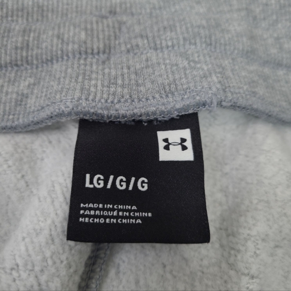 Under Armour Mens Rival Fleece Wordmark Logo Jogger Gray Size Large - Picture 5 of 10